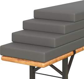Amopatio 4er Set Bierbankauflage gepolstert,
