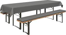 Amopatio Bierzeltgarnitur Auflagen Set 3-teilig,2