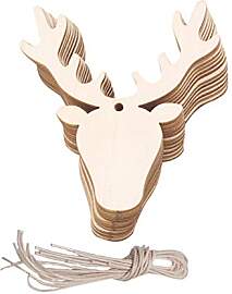 Amosfun Abaodam 20 St¨¹ck Holz Hirschkopf