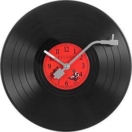 Amosfun Kreative Schallplatten-Wanduhr -