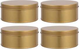 Amosfun Runde Goldene Keksdosen 4 StüCk Metall