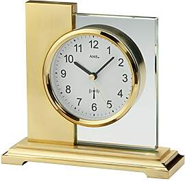 AMS 5141 Tischuhr Eckig Goldfarbenes