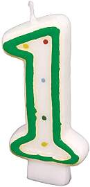 Amscan - 550281 - Kerze Nummer 1 Dois, zufälliges 