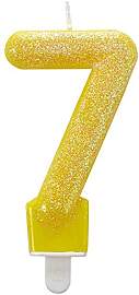 Amscan 9900768 - Zahlenkerze 7, Höhe 7,6 cm,