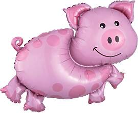 Amscan Folienballon Schwein 89 cm GLO660706437