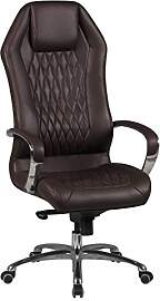 AMSTYLE Bürostuhl Monterey Echt-Leder Braun