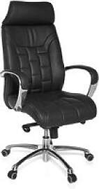 AMSTYLE Chefsessel, SPM1.158 Leder schwarz,