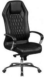 AMSTYLE Chefsessel, SPM1.295 Leder schwarz,
