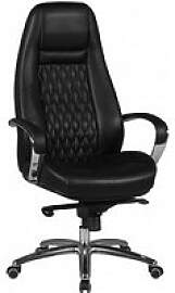 AMSTYLE Chefsessel, SPM1.298 Leder schwarz,