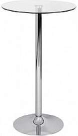 AMSTYLE Stehtisch rund Glas silber 60,0 x 60,0 x