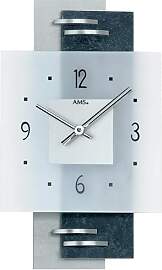 AMS Wanduhr - geräuscharmes Quarzwerk, Moderne