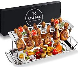 AMZBBQ® Premium Hähnchenschenkel Halter für 12