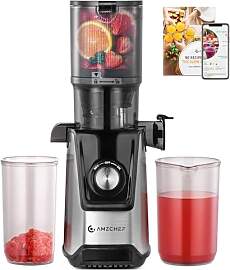AMZCHEF Slow Juicer Entsafter mit 118mm großer