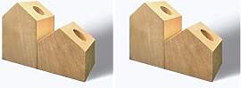 anaan Haven Stabkerzenhalter aus Holz 2er Set im