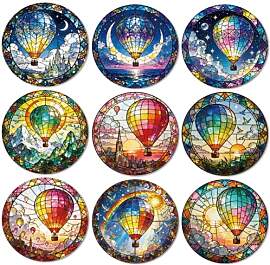 ANATTASOUL Untersetzer Holz Rund, 9 Stück