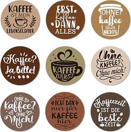 ANATTASOUL Untersetzer Holz Rund, 9 Stück Kaffee