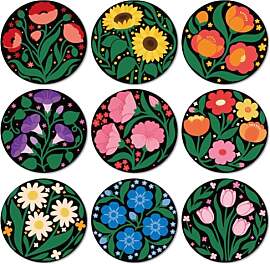 ANATTASOUL Untersetzer Holz Rund, 9 Stück