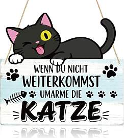 ANATTASOUL Willkommen Schild Das Kätzchen