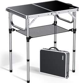 Anbte Campingtisch Klappbar 58x40cm Aluminium