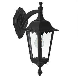 Ancona Wandleuchte Schwarz mit 8W Bewegungssensor