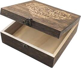 Andenkenbox aus Holz,Herz Holzkiste Erinnerungsbox 