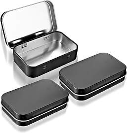 Andibro Rechteckige Kleine Blechdose Metall,3