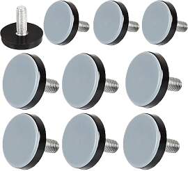 Anhoer 10 Stück PTFE Stellfüße M6 Ø 20mm