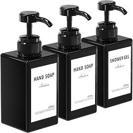 Anhow 3er 450ml Shampoo Flaschen zum Befüllen,