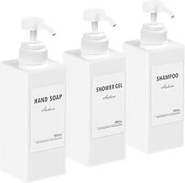 Anhow 3er Seifenspender Kunststoff, 500ml PETG