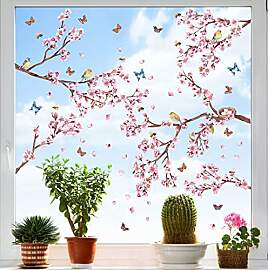 ANHUIB 115 Stück Frühling Deko Fenster