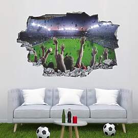 ANHUIB 3D Fussball Wandtattoo,Wandaufkleber