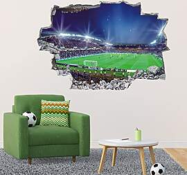 ANHUIB 3D Wandtattoo Fussball Arena,Durchbruch