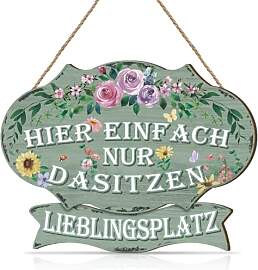 ANHUIB Lieblingsplatz Schild Garten Türschild