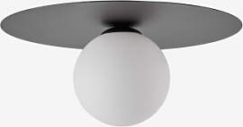 Anine Deckenlampe Aus Eisen Und Glas Schwarz & 