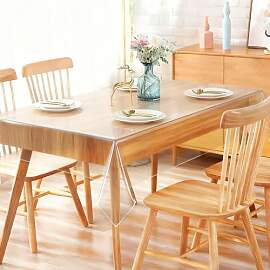 ANKUOFUA PVC Tischdecke Transparent, 90 x 160cm