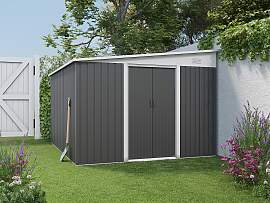 Anlehn-Gartenhaus Metall - verzinkter Stahl -