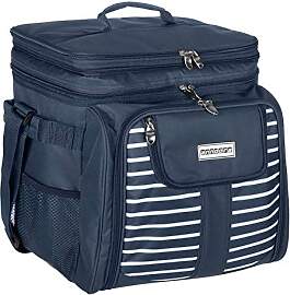 anndora Picknicktasche blau weiß Kühltasche