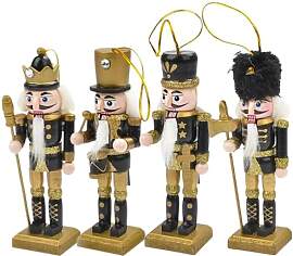 Anneome 4stücke Teiliges Holz Nussknacker Figuren 