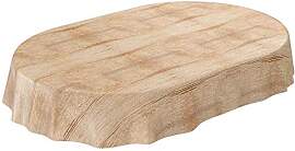 ANRO Tischdecke Braun Holzlook – Oval –