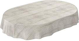 ANRO Tischdecke Braun Holzlook – Oval –