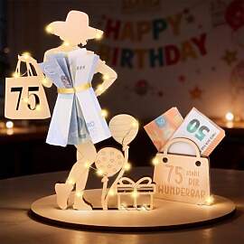 Anruzon Geldgeschenke Geburtstag 75 Geburtstag