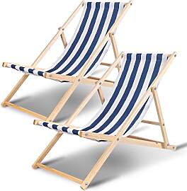 Ansobea 2er Set Liegestuhl klappbar