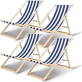 Ansobea 4er Set Liegestuhl klappbar