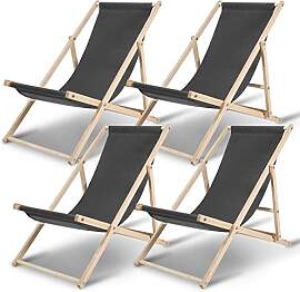 Ansobea 4er Set Liegestuhl klappbar