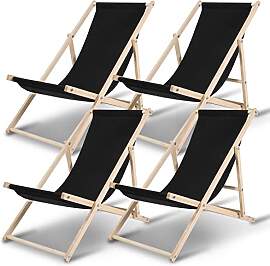 Ansobea 4er Set Liegestuhl klappbar