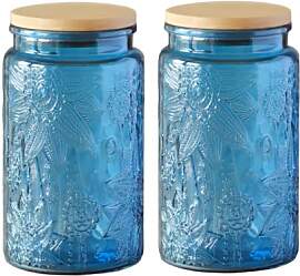 ANSQU Set aus 2 Vintage-Glasbehältern, 1000ml