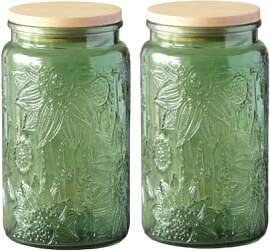 ANSQU Set aus 2 Vintage-Glasbehältern, 1000ml