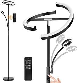 ANTENLICHT KAKA|Stehlampe LED Dimmbar|Schwarz