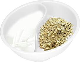 Anti-Soggy-Getreideschale, stapelbare geteilte