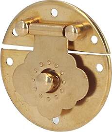 Antike Bronze Haspe mit Scharnieren, Vintage